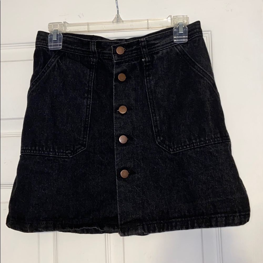 Dark wash jean skirt